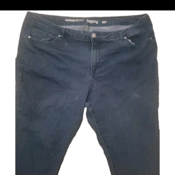 Dark Blue Denim Jeggings - Picture 2 of 7